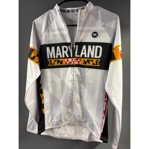 Hill Killer Apparel Maryland flag cycling jersey in size large.